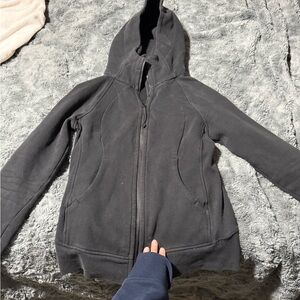 Women's Lulu Black scuba zip up